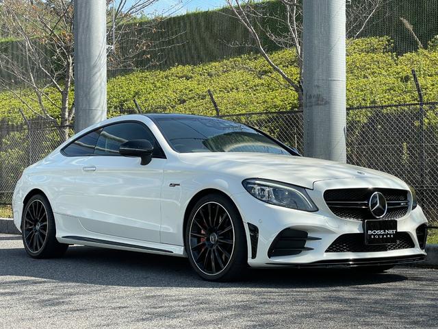 Ｃ４３　４マチッククーペ　ディーラー整備車・パノラマルーフ・外可変マフラー・（Ｆグリル＆Ｓステップ＆バンパーダクト＆外ＦＲスポイラー＆外トランクスポイラー）ブラック塗装・ブルメスタ・ＨＵＤ・パフュームアトマイザー・ドラレコ前後(2枚目)