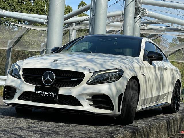 Ｃ４３　４マチッククーペ　ディーラー整備車・パノラマルーフ・外可変マフラー・（Ｆグリル＆Ｓステップ＆バンパーダクト＆外ＦＲスポイラー＆外トランクスポイラー）ブラック塗装・ブルメスタ・ＨＵＤ・パフュームアトマイザー・ドラレコ前後(9枚目)