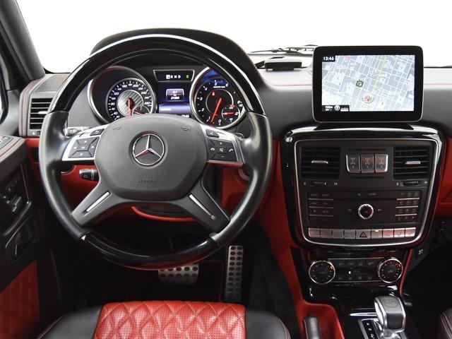 Ｇクラス Ｇ６３　ＯＰ１２９　デジーノエクスクルーシブインテリアＰＫＧ　エディション４６３用ＡＭＧ２１ｉｎＡＷ　ステンレスアンダーガード　　ダイヤモンドステッチインテリア　Ｆベンチレーター　ＳＲ　前後シートＨ（9枚目）