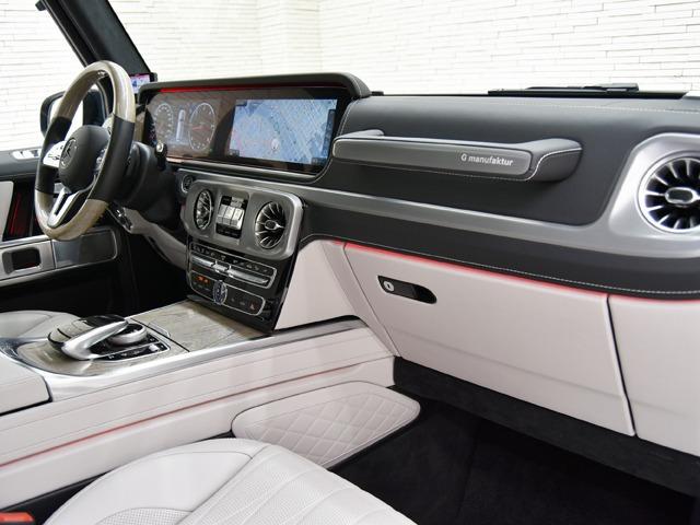 Gクラス G400d マヌファクトゥーアエディション 特別仕様車 AMGライン ラグジュアリーPKG 白革 フルレザー仕様&ダイヤモンドステッチ 前後シートH ホワイトハイグロスウッドインテリアトリム Fベンチレーター メモリー付パワーシート ACC(10枚目)