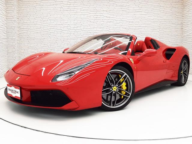 ４８８スパイダー ベースグレード　Ｆ１　ＯＰ４３７　２０ｉｎＡＷ　カーボンファイバーＬＥＤドライバーゾーン／ダッシュボードインサート／Ｒエアダクト　ロッソフェラーリレザー　サスペンションリフター　フルエレクトリックシート　シートＨ　禁煙（3枚目）