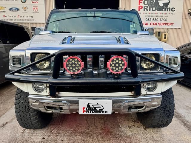 ハマーＨ２ ベースグレード　１ナンバー登録　リフトアップ　カロッツェリアナビ　ＥＴＣ　フルセグＴＶ　　ＸＤホイール＆２０インチＭＴタイヤ　バンパーガード　ＬＥＤウィンカー　ユーザー買取車（3枚目）