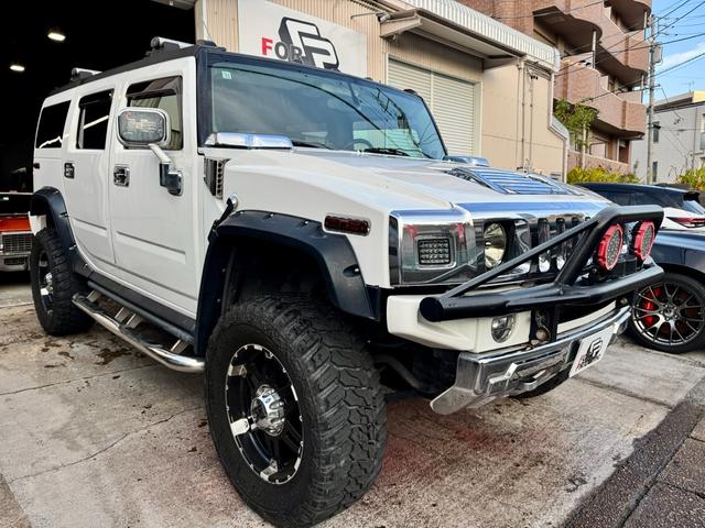 ハマーＨ２ ベースグレード　１ナンバー登録　リフトアップ　カロッツェリアナビ　ＥＴＣ　フルセグＴＶ　　ＸＤホイール＆２０インチＭＴタイヤ　バンパーガード　ＬＥＤウィンカー　ユーザー買取車（4枚目）