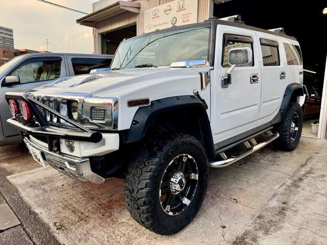 ハマーＨ２ ベースグレード　１ナンバー登録　リフトアップ　カロッツェリアナビ　ＥＴＣ　フルセグＴＶ　　ＸＤホイール＆２０インチＭＴタイヤ　バンパーガード　ＬＥＤウィンカー　ユーザー買取車（5枚目）