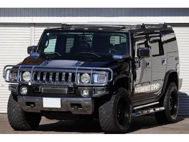 ハマーH2 ラグジュアリーパッケージ 後期モデル バネサス変更済み 3列シート ジオバンナ20AW メッキグリルガード メッキパーツカスタム サイドステップ LEDヘッドライト イルミネーション 黒革シート 社外ナビ(8枚目)