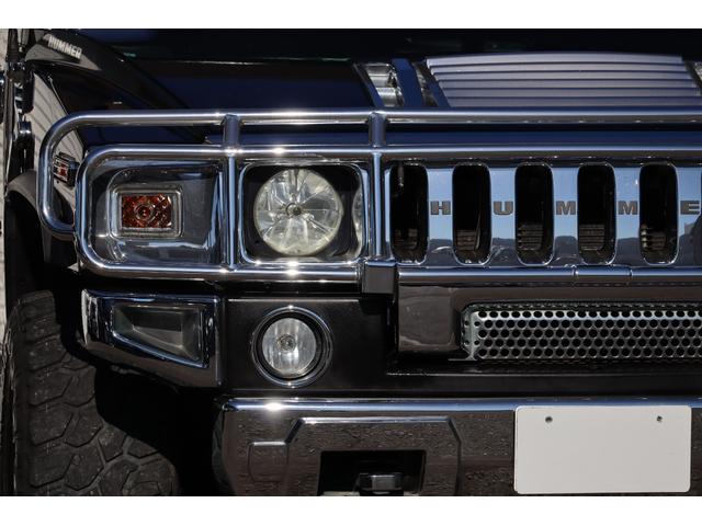 ハマーH2 ラグジュアリーパッケージ 後期モデル バネサス変更済み 3列シート ジオバンナ20AW メッキグリルガード メッキパーツカスタム サイドステップ LEDヘッドライト イルミネーション 黒革シート 社外ナビ(14枚目)