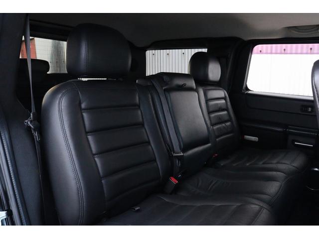 ハマーH2 ラグジュアリーパッケージ 後期モデル バネサス変更済み 3列シート ジオバンナ20AW メッキグリルガード メッキパーツカスタム サイドステップ LEDヘッドライト イルミネーション 黒革シート 社外ナビ(38枚目)