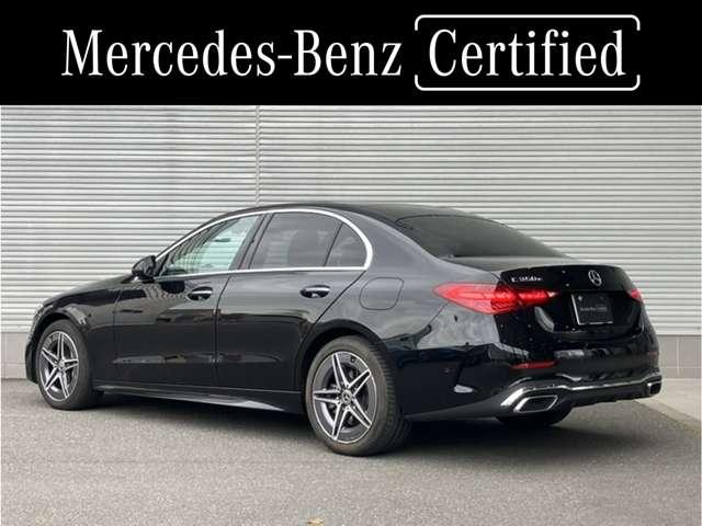 Cクラス C350eスポーツ 正規認定中古車 認定中古車保証2年付 新車保証継承 パノラミックスライディングルーフ 禁煙車 黒半革電動シート パーキングアシスト 360°カメラ LEDヘッドライト 純正ドライブレコーダー(3枚目)