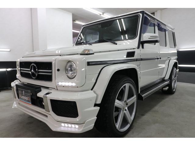 Ｇクラス Ｇ５５０　ロング　後期Ｇ６３仕様　ディーラー車　左ハンドル　黒革シート　２２インチアルミ　フロント・リアスポイラー　左右４本出しマフラー　７万キロ　純正アルミ有り　パークセンサー　シートヒーター　ＥＴＣ　検査２年付（6枚目）