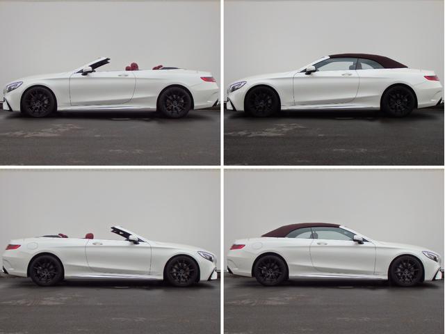 Sクラス S560 カブリオレ 弊社ユーザー様買取り車両 右H 純正パーツS63仕様 ダークレッドソフトトップ ベンガルレッドナッパレザー ダイヤモンドホワイト TVキャンセラー スワロフスキークリスタルPKG 純正20インチAW(6枚目)