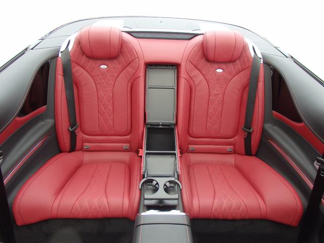 Sクラス S560 カブリオレ 弊社ユーザー様買取り車両 右H 純正パーツS63仕様 ダークレッドソフトトップ ベンガルレッドナッパレザー ダイヤモンドホワイト TVキャンセラー スワロフスキークリスタルPKG 純正20インチAW(7枚目)