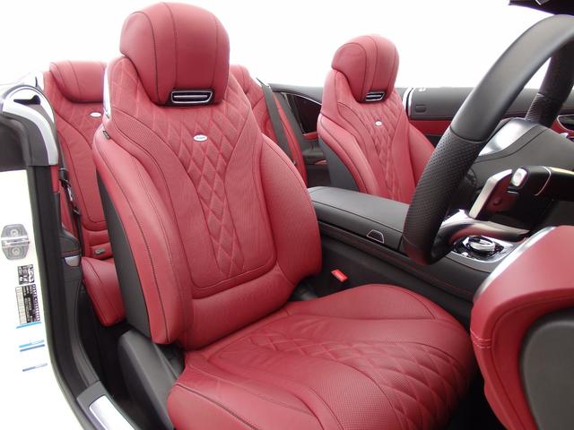 Sクラス S560 カブリオレ 弊社ユーザー様買取り車両 右H 純正パーツS63仕様 ダークレッドソフトトップ ベンガルレッドナッパレザー ダイヤモンドホワイト TVキャンセラー スワロフスキークリスタルPKG 純正20インチAW(65枚目)