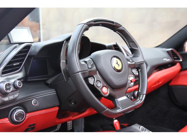 488スパイダー ベースグレード 正規D車 ブリリアントマフラー ロッソコルサ カーボンLEDステアリング フロントリフティング イエローブレーキキャリパー レッドレブカウンター 20インチ鍛造アルミホイール ETCドラレコレーダー(12枚目)