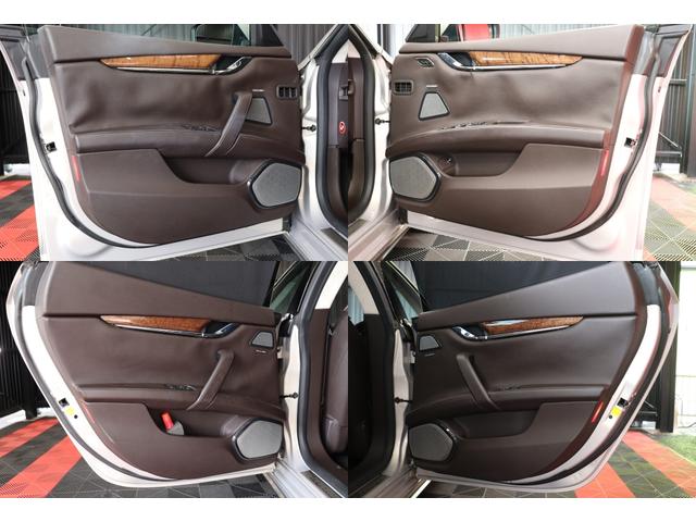 クアトロポルテ GT S ダークブラウンレザーシート アルカンターラルーフライニング ウッドインテリアトリム クリアランスソナー スカイフックサスペンション 純正ナビゲーション バックカメラ パドルシフト 純正20インチアルミ(36枚目)