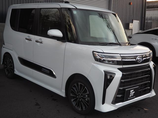 タント カスタムRS ターボ 両側電動ドア バックカメラ 衝突被害軽減システム 9インチナビ ハーフレザーシート コーナーセンサー スマートキー LEDヘッド ビルトインETC オートハイビーム 車線逸脱警報 オートライト(5枚目)