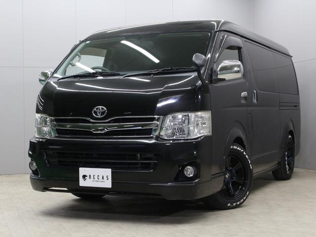 ハイエースワゴン GL ワンオーナー ローダウン オーバーフェンダー構造変更済み HDDナビ フルセグ リアモニター 左パワースライドドア 17インチAW ホワイトレタータイヤ 社外テール(5枚目)