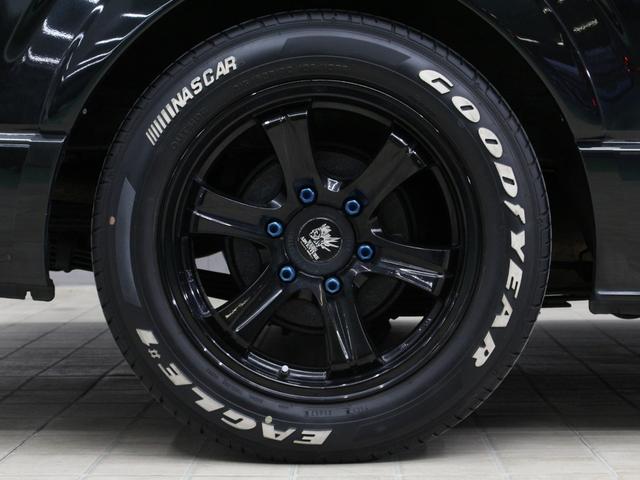ハイエースワゴン GL ワンオーナー ローダウン オーバーフェンダー構造変更済み HDDナビ フルセグ リアモニター 左パワースライドドア 17インチAW ホワイトレタータイヤ 社外テール(29枚目)