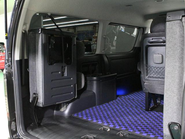 ハイエースワゴン GL ワンオーナー ローダウン オーバーフェンダー構造変更済み HDDナビ フルセグ リアモニター 左パワースライドドア 17インチAW ホワイトレタータイヤ 社外テール(53枚目)