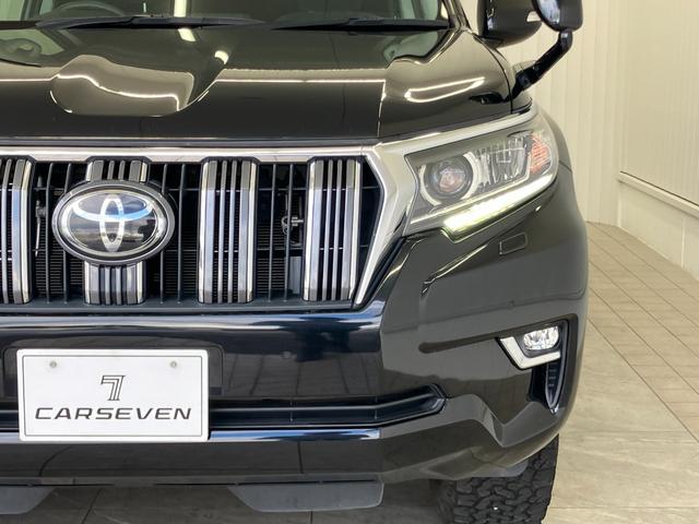 ランドクルーザープラド TX サンルーフ 7人乗り 黒内装 ガソリン 修復歴無し 12ヶ月点検整備・保証付き 純正7インチナビ 追従型クルコン バックカメラ Bluetooth 障害物センサー 社外17インチホイール A/Tタイヤ(3枚目)