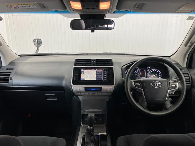 ランドクルーザープラド TX サンルーフ 7人乗り 黒内装 ガソリン 修復歴無し 12ヶ月点検整備・保証付き 純正7インチナビ 追従型クルコン バックカメラ Bluetooth 障害物センサー 社外17インチホイール A/Tタイヤ(12枚目)