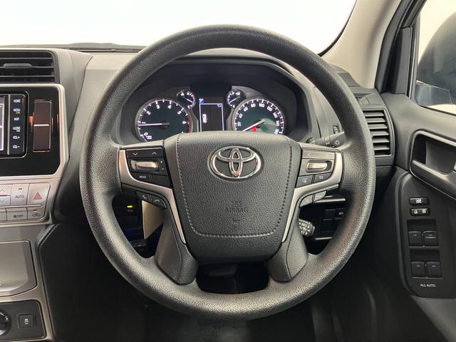 ランドクルーザープラド TX サンルーフ 7人乗り 黒内装 ガソリン 修復歴無し 12ヶ月点検整備・保証付き 純正7インチナビ 追従型クルコン バックカメラ Bluetooth 障害物センサー 社外17インチホイール A/Tタイヤ(13枚目)