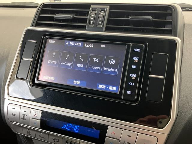 ランドクルーザープラド TX サンルーフ 7人乗り 黒内装 ガソリン 修復歴無し 12ヶ月点検整備・保証付き 純正7インチナビ 追従型クルコン バックカメラ Bluetooth 障害物センサー 社外17インチホイール A/Tタイヤ(26枚目)