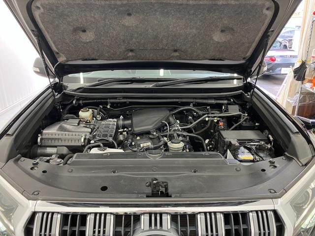 ランドクルーザープラド TX サンルーフ 7人乗り 黒内装 ガソリン 修復歴無し 12ヶ月点検整備・保証付き 純正7インチナビ 追従型クルコン バックカメラ Bluetooth 障害物センサー 社外17インチホイール A/Tタイヤ(72枚目)