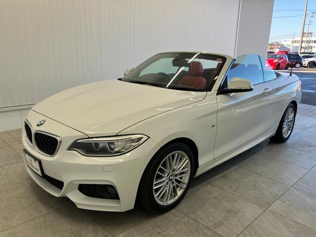 ２シリーズ ２２０ｉカブリオレ　Ｍスポーツ　１オーナー車両　アルピンホワイトＩＩＩ×赤シート　運転／助手席シートヒーター　障害物センサー　ＥＴＣ　純正ナビゲーション　バックカメラ　Ｂｌｕｅｔｏｏｔｈ　パドルシフト　純正１７インチアルミホイール（10枚目）