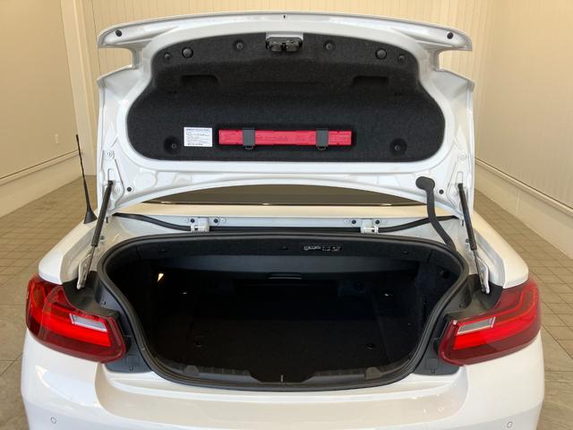 ２シリーズ ２２０ｉカブリオレ　Ｍスポーツ　１オーナー車両　アルピンホワイトＩＩＩ×赤シート　運転／助手席シートヒーター　障害物センサー　ＥＴＣ　純正ナビゲーション　バックカメラ　Ｂｌｕｅｔｏｏｔｈ　パドルシフト　純正１７インチアルミホイール（50枚目）