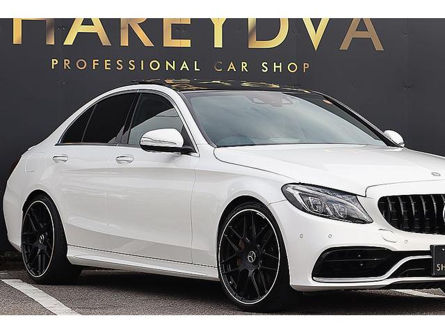 Cクラス C250スポーツ パナメリカーナグリル AMG63カスタムバンパー AMGリヤディフューザー AMGマフラー(カッター) AMGtype20インチクロススポークAW トランクスポイラー パノラミックスライディングルーフ(15枚目)