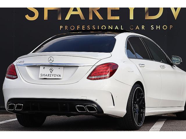 Cクラス C250スポーツ パナメリカーナグリル AMG63カスタムバンパー AMGリヤディフューザー AMGマフラー(カッター) AMGtype20インチクロススポークAW トランクスポイラー パノラミックスライディングルーフ(18枚目)