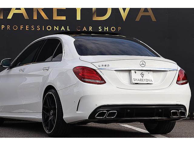 Cクラス C250スポーツ パナメリカーナグリル AMG63カスタムバンパー AMGリヤディフューザー AMGマフラー(カッター) AMGtype20インチクロススポークAW トランクスポイラー パノラミックスライディングルーフ(22枚目)