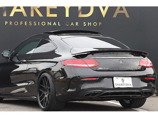 Cクラス C180クーペ スポーツ パナメリカーナグリル イエローブレーキキャリパー パノラミックスライディングルーフ ジース・シュレンザーマフラー H&Rダウンサス ハイパーフォージド20インチAW レーダーセーフティPKG HUD(21枚目)