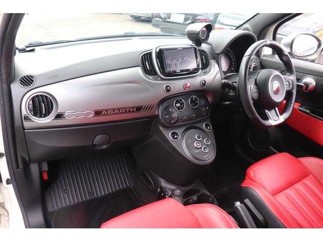 アバルト595 ツーリズモ ASSO17インチAW/タイベルWP交換済み(R7.3)/社外ナビ/地デジ/Bカメラ/赤革/ドラレコ(16枚目)