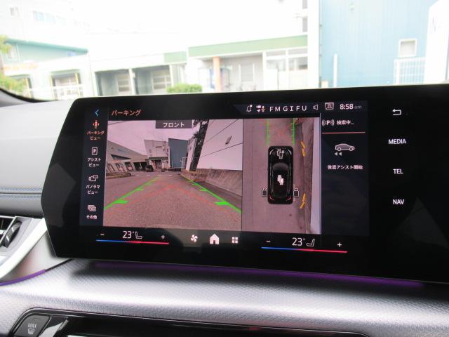 高画質の全方位カメラとなります。コーナーセンサー状況と並行して確認できます。