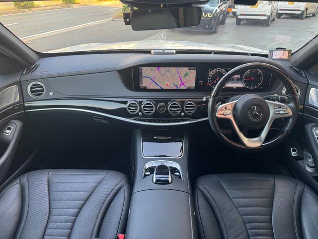 Sクラス S400d 後期 AMGラインプラス レザーエクスクルーシブPKG ベーシックPKG ブルメスター カールソン20インチAW サンルーフ ローダウン 黒革シート シートヒーター&ベンチレーション 純正ナビTV(3枚目)