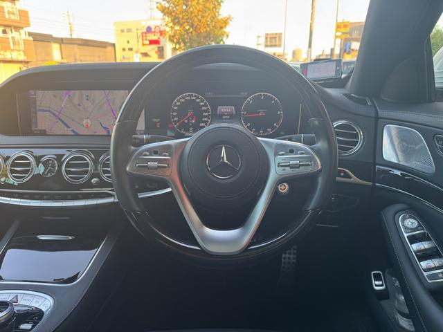 Sクラス S400d 後期 AMGラインプラス レザーエクスクルーシブPKG ベーシックPKG ブルメスター カールソン20インチAW サンルーフ ローダウン 黒革シート シートヒーター&ベンチレーション 純正ナビTV(4枚目)