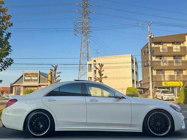 Sクラス S400d 後期 AMGラインプラス レザーエクスクルーシブPKG ベーシックPKG ブルメスター カールソン20インチAW サンルーフ ローダウン 黒革シート シートヒーター&ベンチレーション 純正ナビTV(34枚目)