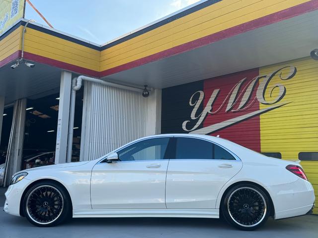 Sクラス S400d 後期 AMGラインプラス レザーエクスクルーシブPKG ベーシックPKG ブルメスター カールソン20インチAW サンルーフ ローダウン 黒革シート シートヒーター&ベンチレーション 純正ナビTV(35枚目)
