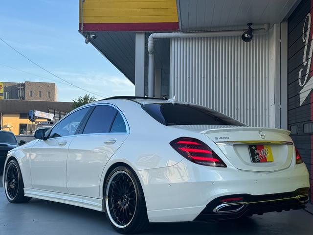 Sクラス S400d 後期 AMGラインプラス レザーエクスクルーシブPKG ベーシックPKG ブルメスター カールソン20インチAW サンルーフ ローダウン 黒革シート シートヒーター&ベンチレーション 純正ナビTV(42枚目)
