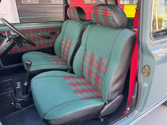 MINI タータン 4MT オーバーフェンダーレスナロー ヴェバストサンルーフ センターメーター 2色テール 社外マフラー 社外エキマニ ワタナベ10インチAW ハイローキット 開閉クォーターガラス ETC(18枚目)