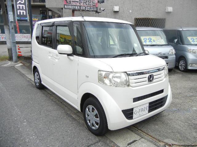 N-BOX Wエアバック ABS スマートキー 社外メモリーナビ ワンゼグTV CD ETC 左パワースライド 電動格納ミラー ワンオーナー車(4枚目)