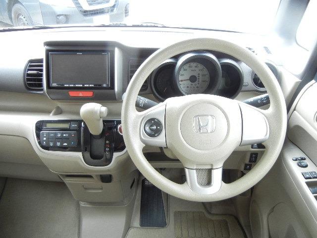 N-BOX Wエアバック ABS スマートキー 社外メモリーナビ ワンゼグTV CD ETC 左パワースライド 電動格納ミラー ワンオーナー車(14枚目)