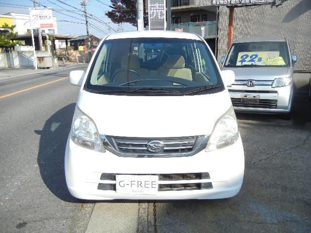 正面からの画像です。ヘッドライト、グリル、割れなどはありません。ボンネットもキレイです。　　　愛知　大治　格安　軽四　軽自動車　安い　中古車　ジーフリー　Ｇ−ＦＲＥＥ
