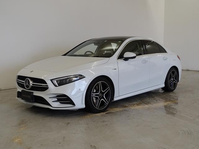 Ａクラスセダン Ａ３５　４ＭＡＴＩＣ　セダン　ＡＭＧパフォーマンスパッケージ　ＡＭＧアドバンスドパッケージ　Ｂｌｕｅｔｏｏｔｈ接続　ＥＴＣ　ＬＥＤヘッドライト　アイドリングストップ　クルーズコントロール　コネクテッド機能　サイドカメラ