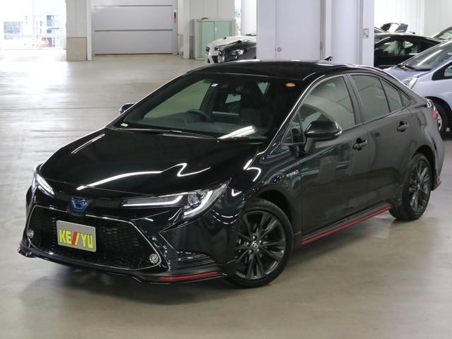 ハイブリッド ダブルバイビー TRDフルエアロ メーカー9インチナビ BTオーディオ バックカメラ ETC2.0 シートヒーター トヨタセーフティセンス クリアランスソナー BSM ドラレコ ナノイー LEDライト 純正17アルミ(1枚目)