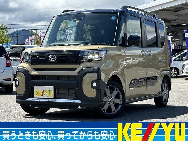 タント ファンクロスターボ　４ＷＤ　届出済未使用車【衝突被害軽減サポート＆レーンアシスト】コーナーセンサー　オートマチックハイビーム【両側電動スライドドア】シートヒーター　スマートキー＆プッシュスタート　アイドリングストップ