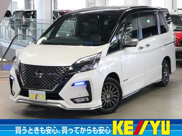 日産 セレナ ｅ－パワー　オーテック　ワンオーナー　後席モニター　純正９型ナビ　インテリミラー　シート・ステアヒーター　ハンズフリースライドドア　専用本革シート　専用１７ＡＷ　プロパイロット　ＢＳＩ　ＥＴＣ　ブルーレイ　ＢＴ　フルセグＴＶ