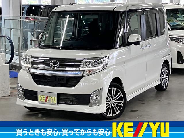 タント カスタムＲＳ　スマートセレクションＳＡ　ターボ　スマートアシスト　誤発進抑制機能　両側電動スライド　純正ナビ　バックカメラ　ＢＴオーディオ　フルセグＴＶ　ＣＤ・ＤＶＤ　ＵＳＢ　ＥＴＣ　アイドリングストップ　スマートキー　ＬＥＤライト　純正１５ＡＷ（1枚目）
