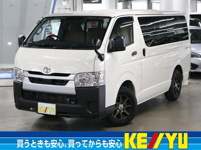 ハイエースバン DX ワンオーナー ディーゼルターボ トヨタセーフティセンス ETC2.0 片側スライドドア 純正ナビ バックカメラ CD・DVD Bluetoothオーディオ フルセグ キーレスエントリー AC100V パーキングセンサー LEDランプ(1枚目)